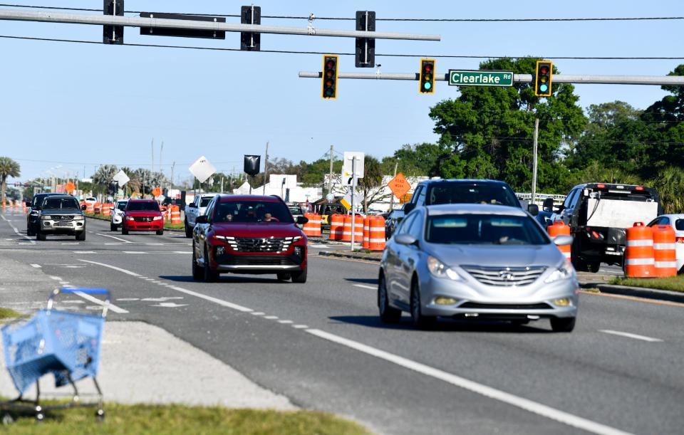 Vehicles travel west on State Road 520 at Clearlake Road in Cocoa Wednesday, March 20, 2024. Craig Bailey/FLORIDA TODAY via USA TODAY NETWORK