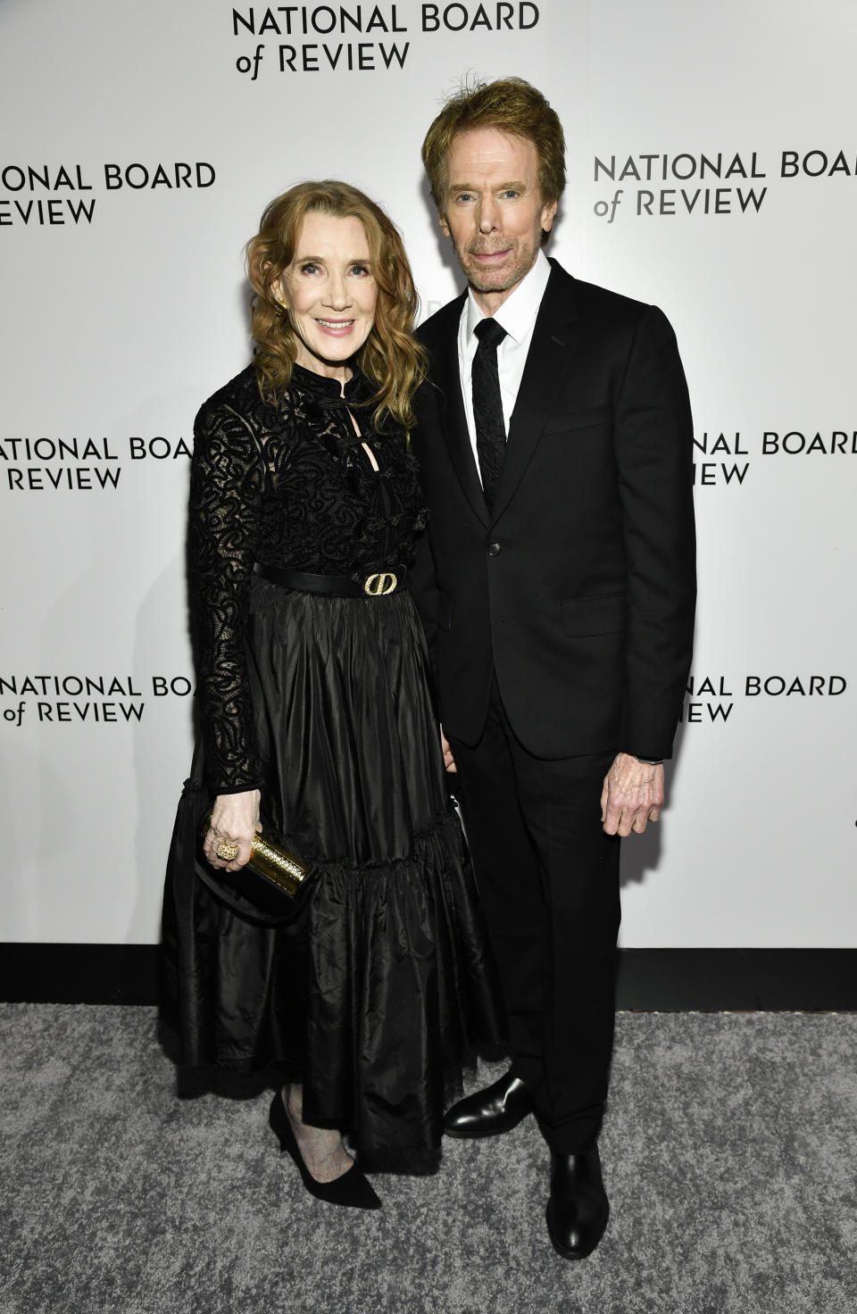 Producer Jerry Bruckheimer, right, and wife Linda Bruckheimer attend the National Board of Review Awards Gala at Cipriani 42nd Street on Sunday, Jan. 8, 2023, in New York. (Photo by Evan Agostini/Invision/AP)