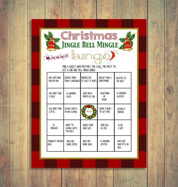 13) Jingle Bell Mingle Bingo