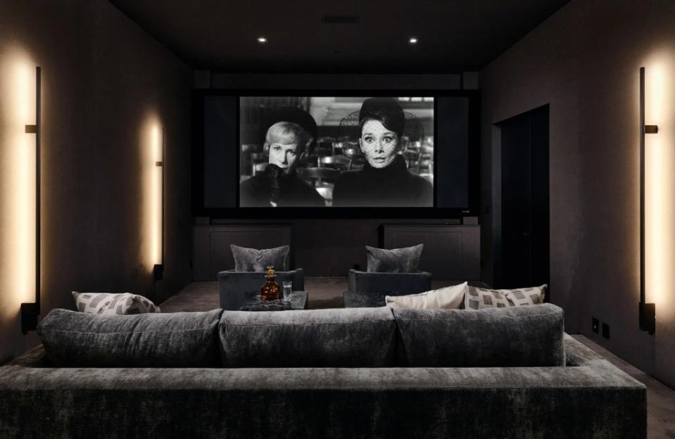 The property includes a home theater. Nils Timm / Compass