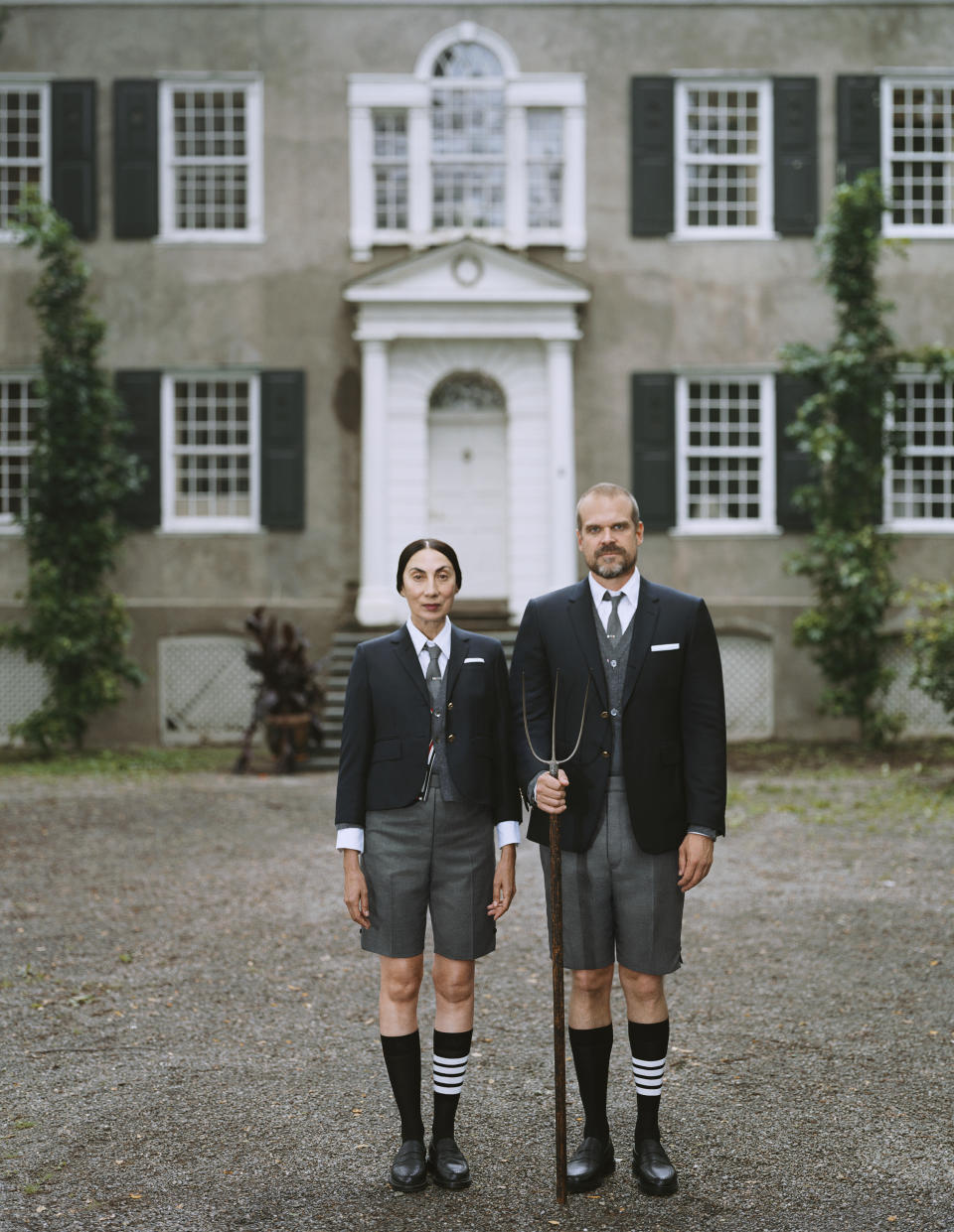 Thom Browne’s latest project features Ahn Duong and David Harbour. - Credit: Courtesy of Thom Browne