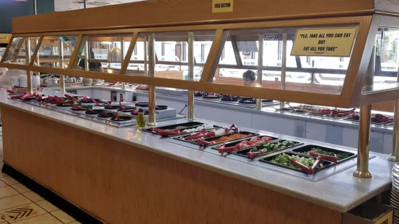 Salad bar at Ponderosa Steakhouse