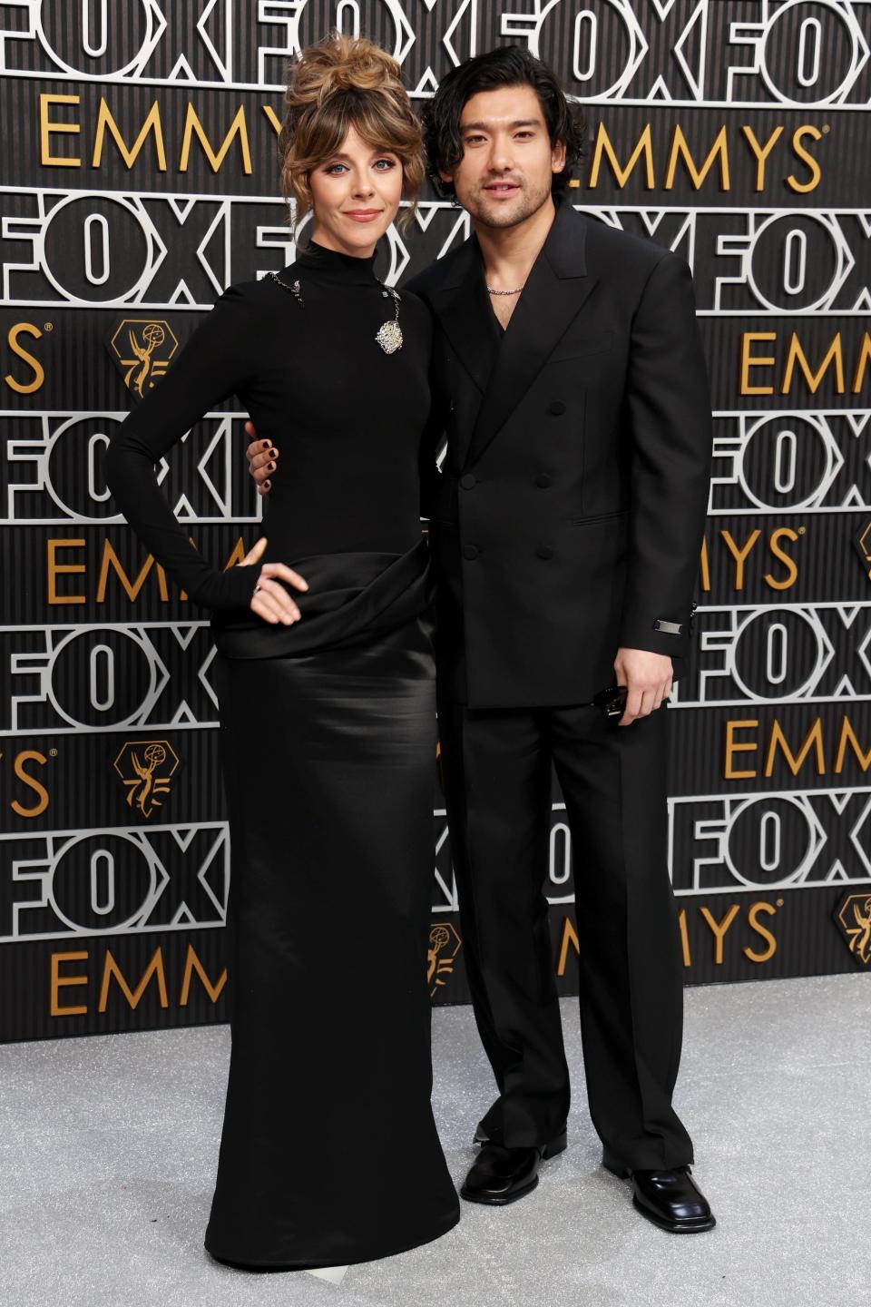 Sophia Di Martino and Will Sharpe attend the 2024 Emmy Awards.