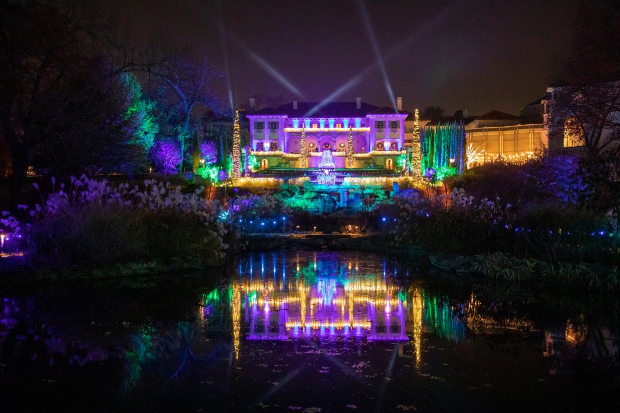 Tulsa's Philbrook Museum of Art is offering during December the Philbrook Festival, an indoor/outdoor holiday experience that includes thousands of holiday lights, cocoa by the fire, visits from Santa, $5 make-and-take art projects and more.