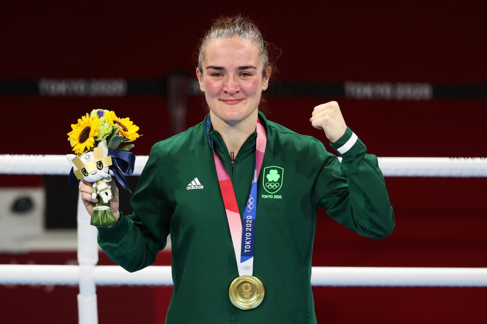 Kellie Anne Harrington poses with gold medal