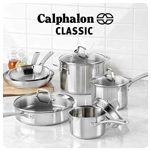 3) Calphalon Classic Pots and Pans Set, 10-Piece Cookware Set