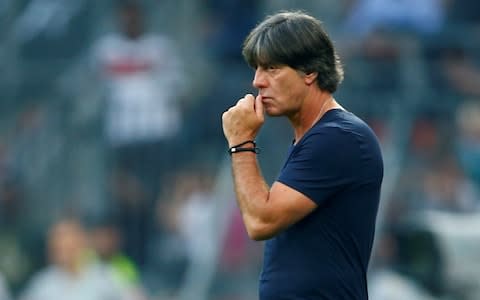 Germany coach Joachim Low during the match - Fifa World Cup 2018: Sunday's fixtures, game times and latest news  - Credit: Thilo Schmuelgen/Rueters