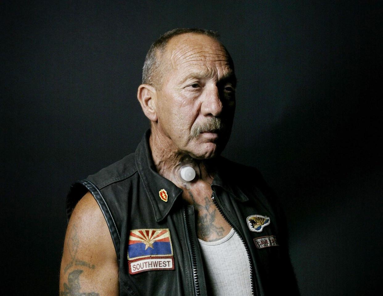 Sonny Barger, founder of the Oakland, Calif., charter of the Hells Angels motorcycle club, in 2003.