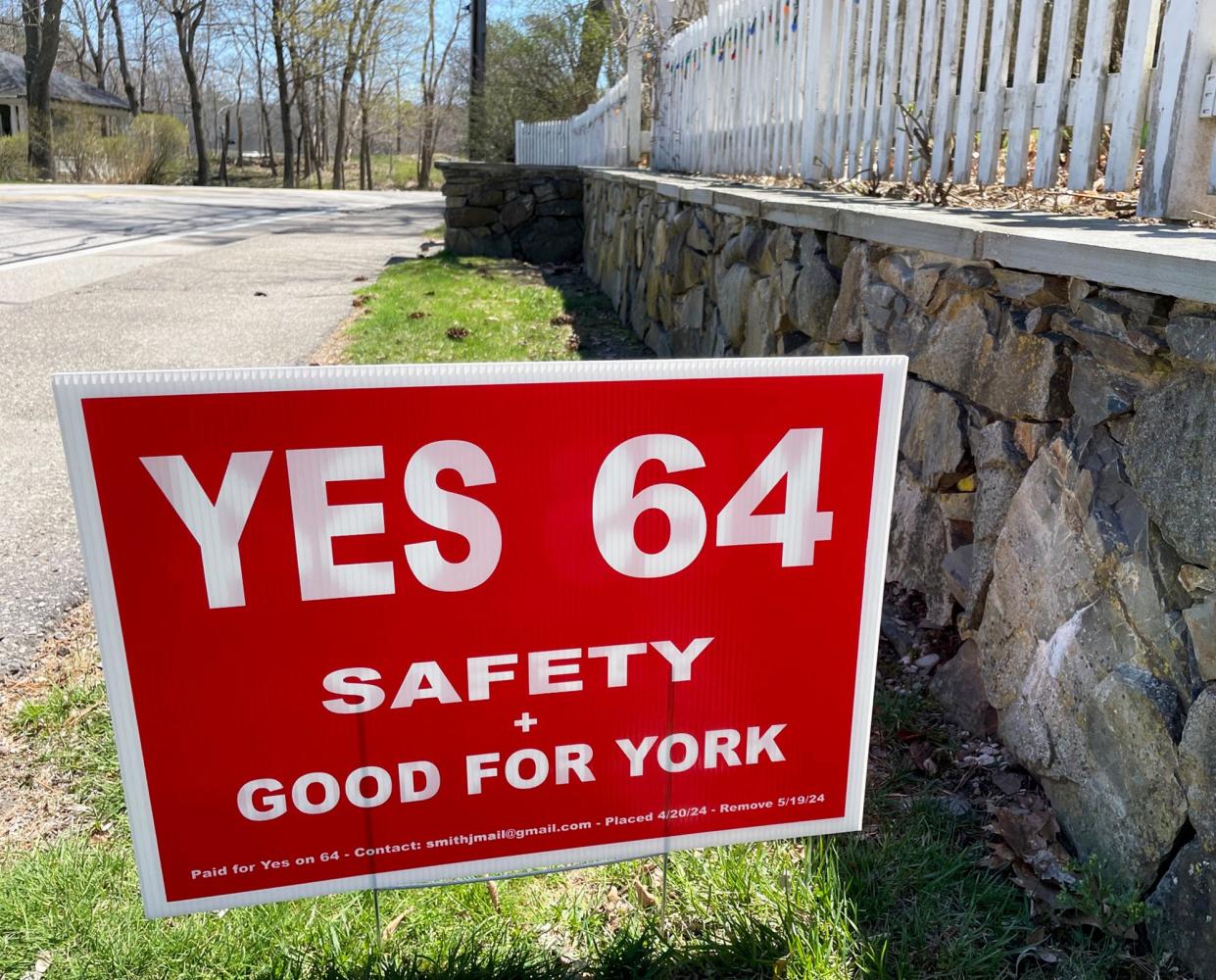 Article 64 in York looks to establish a short-term rental ordinance and there are many signs throughout town urging to vote yes and to vote no.