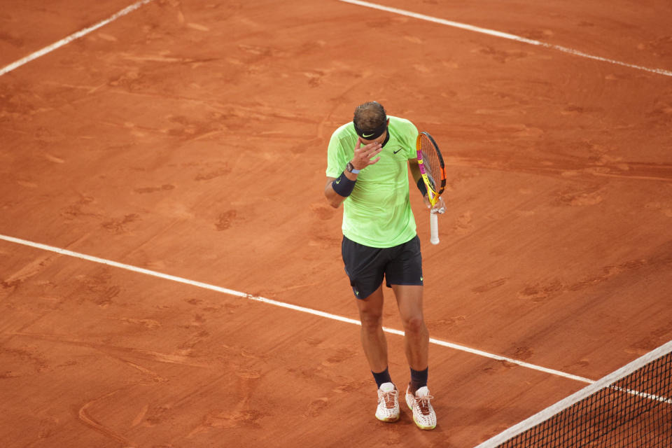 Rafael Nadal, seen here at the French Open, will shut it down for the rest of 2021. (Tim Clayton/Corbis via Getty Images)