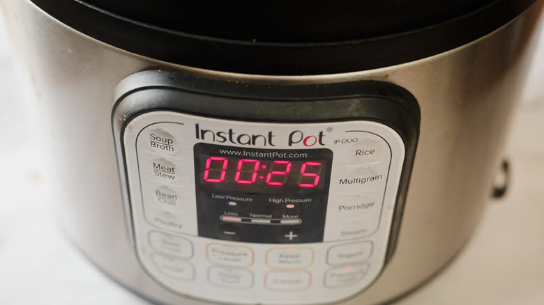 instant pot set to 25 minutes