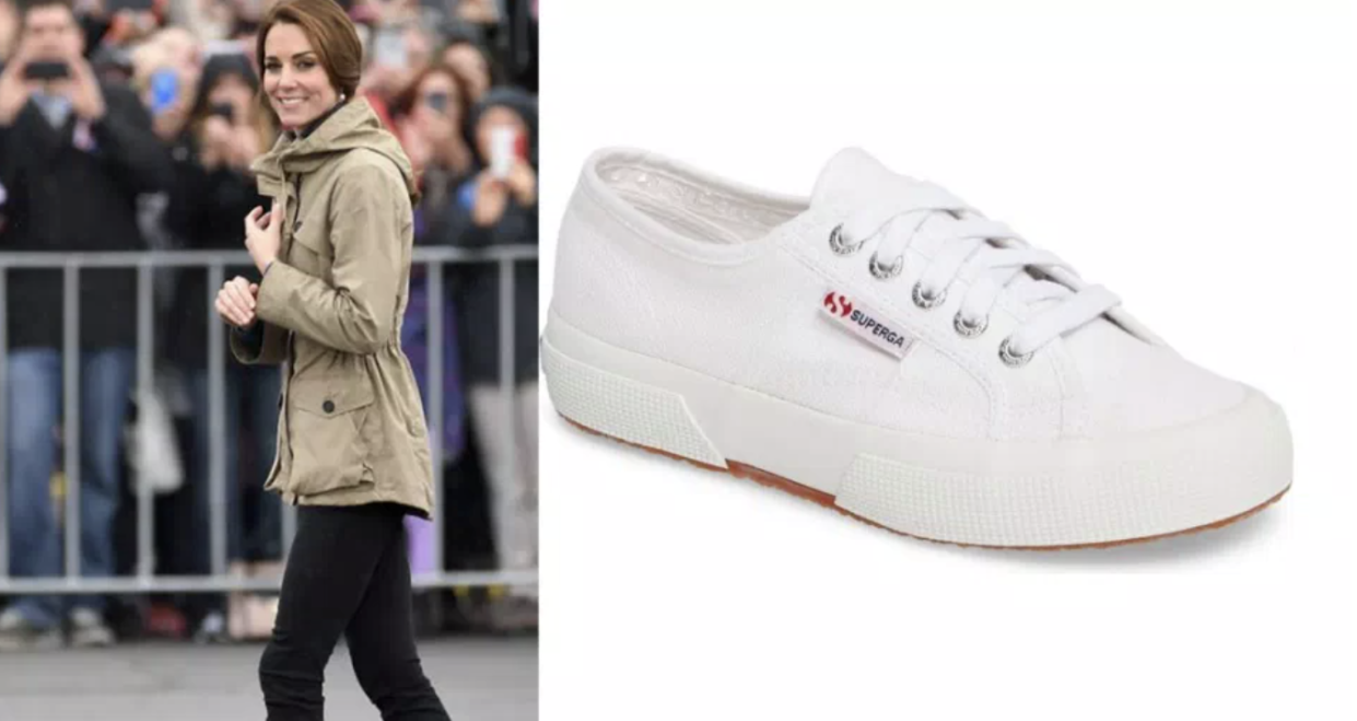 Kate Middleton's favourite Superga shoes. (PHOTO: Getty Images)