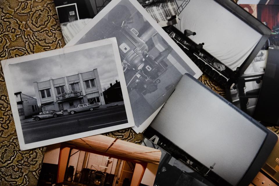 Old photos of the Ritz Theater are seen at the Ritz Theater in Tooele on June 9, 2023. | Ryan Sun, Deseret News