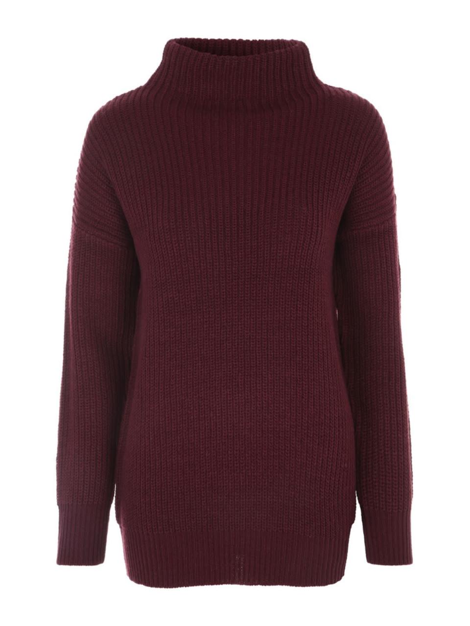 Burgandy Fisherman Jumper