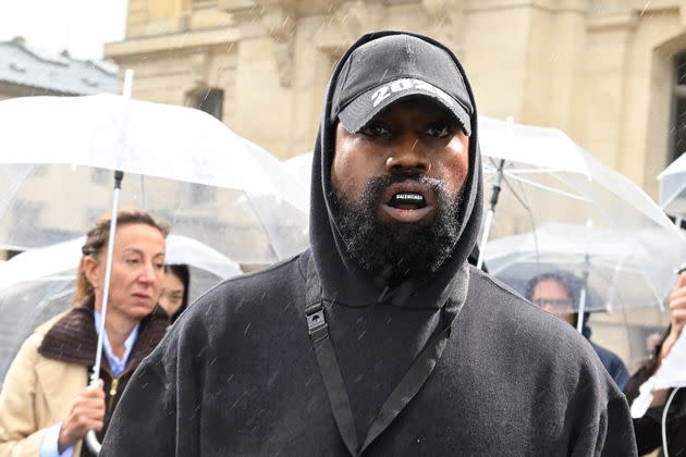  Kanye West attends the Givenchy Womenswear Spring/Summer 2023 show as part of Paris Fashion Week. (Photo: Stephane Cardinale - Corbis via Getty Images)