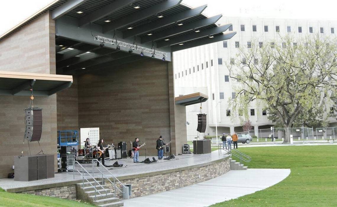 The HAPO Community Stage at John Dam Plaza in Richland.