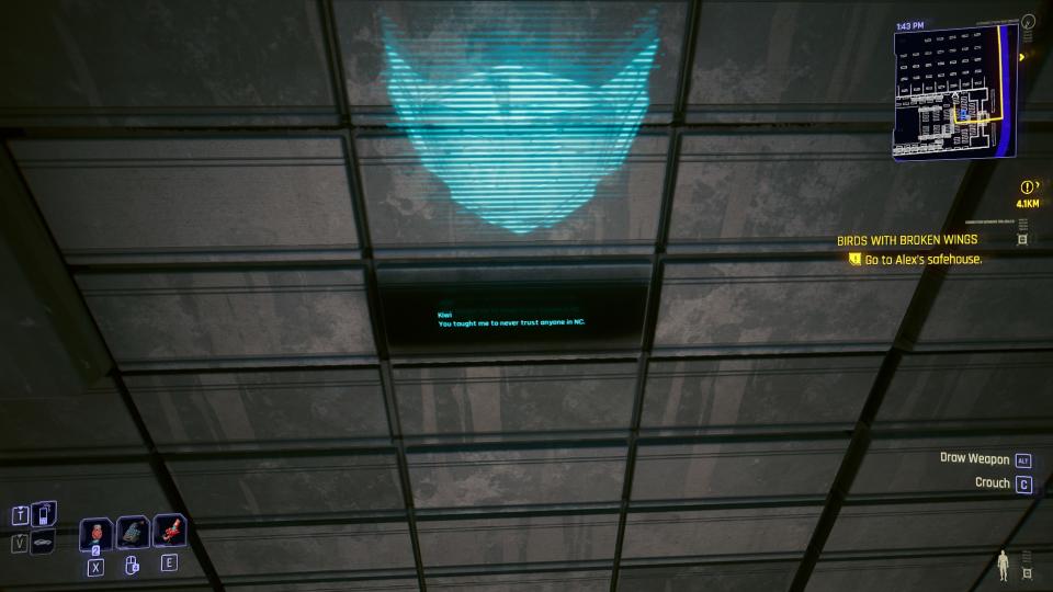 A memorial in Cyberpunk 2077 that reads: 