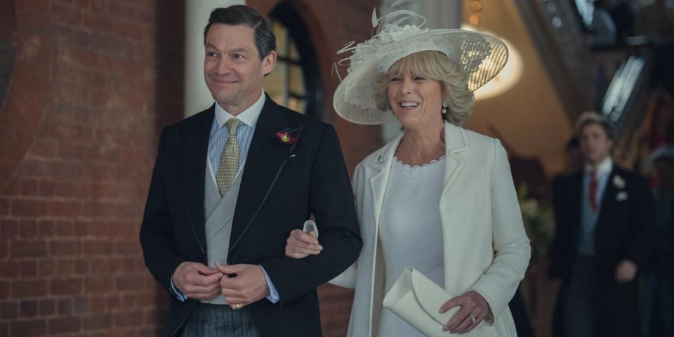 Charles and Camilla on their wedding day (Justin Downing/Netflix)