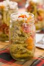 <p>Picnic eats, solved.</p><p>Get the recipe from <a href="https://www.delish.com/cooking/recipe-ideas/recipes/a43748/end-of-summer-pesto-pasta-salad-in-a-jar-recipe/" rel="nofollow noopener" target="_blank" data-ylk="slk:Delish;elm:context_link;itc:0;sec:content-canvas" class="link ">Delish</a>.</p>