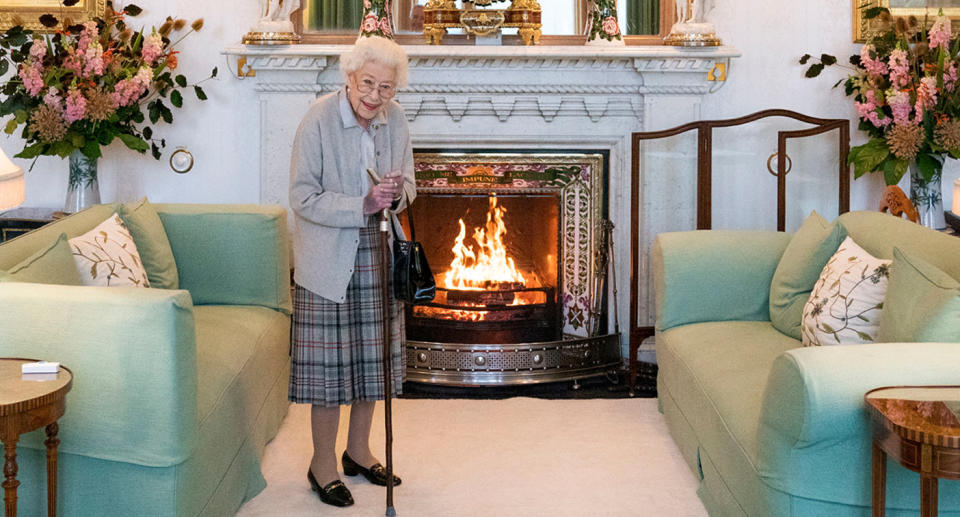 Queen Elizabeth in her Balmoral home two days before her death