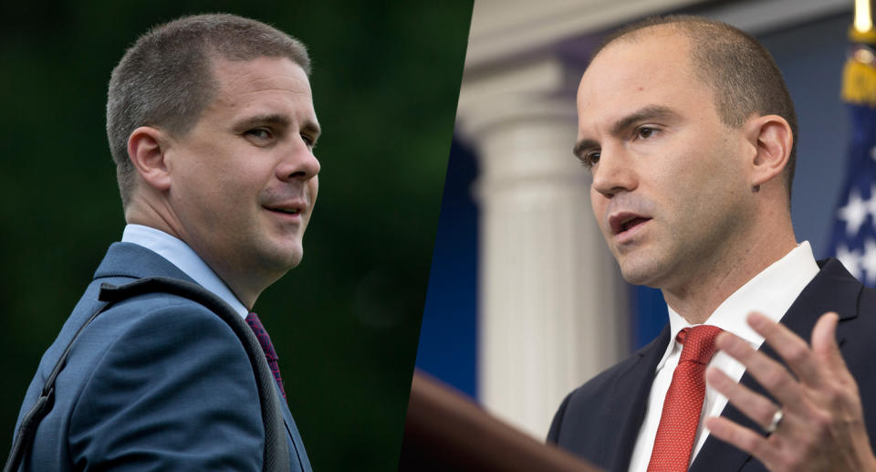 White House Press senior adviser Dan Pfeiffer and Deputy National Security Adviser For Strategic Communications Ben Rhodes. (Photos: Carolyn Kaster/AP, Pablo Martinez Monsivais/AP