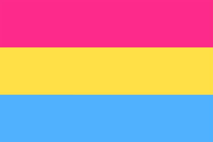 The pansexual flag colors