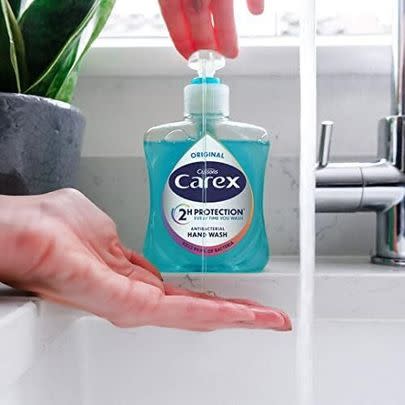 Bulk-buy these six bottles of Carex soap while they're 51% off.