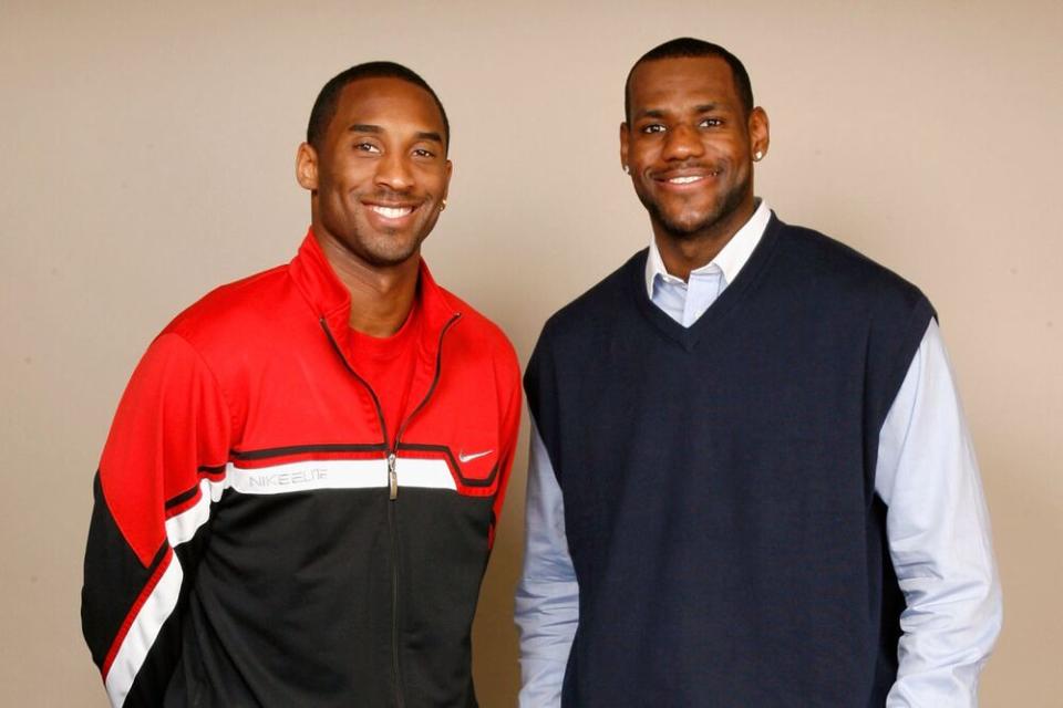 Kobe Bryant (left) and LeBron James (right) | Nathaniel S. Butler/Getty Images