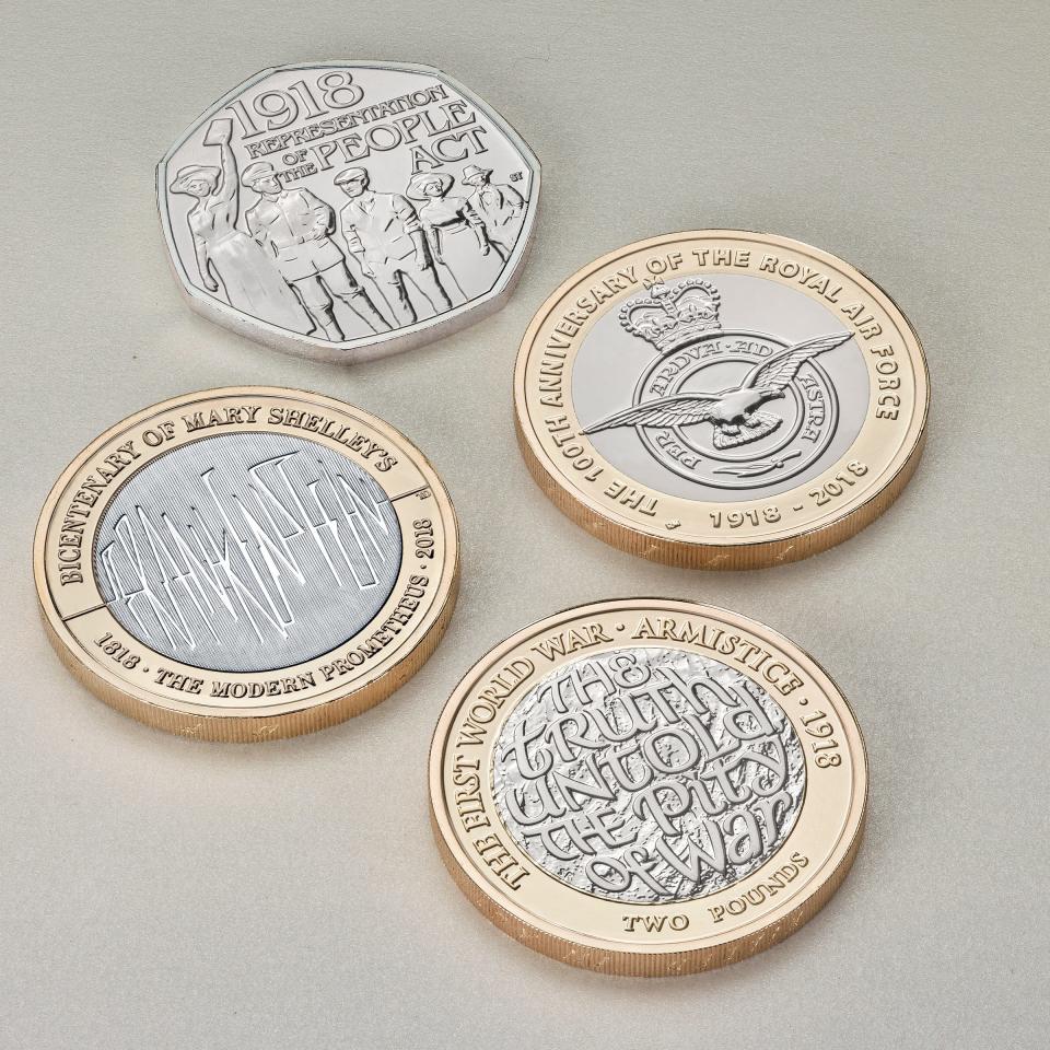 The Royal Mint has unveiled the designs of four new commemorative coins  - The Royal Mint