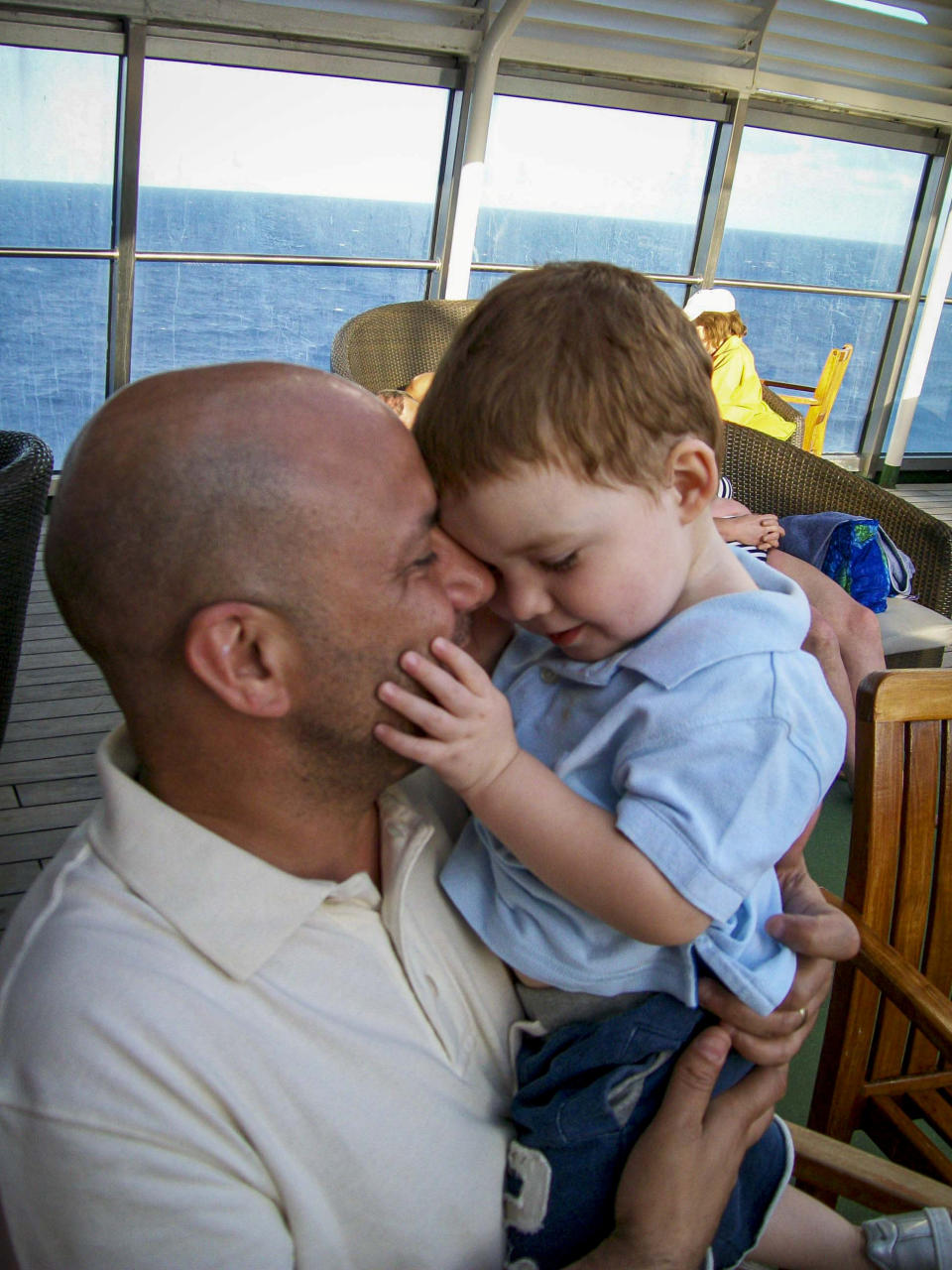 Andy pictured with his son Finn in 2009. (Nicky Wake/SWNS)