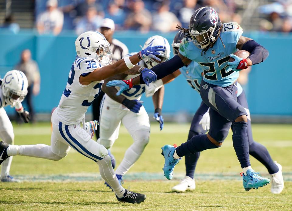 Derrick Henry and the Tennessee Titans are favored against the Houston Texans in NFL Week 8.