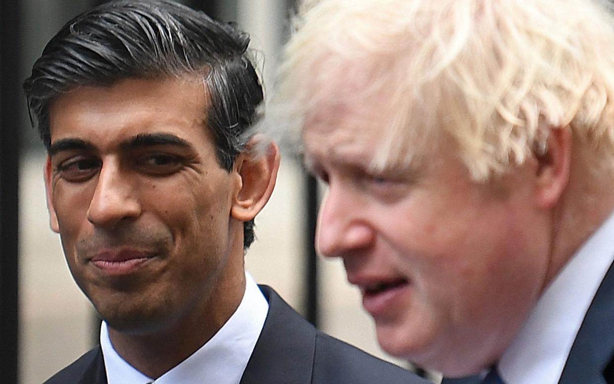 Rishi Sunak and Boris Johnson - DANIEL LEAL/AFP