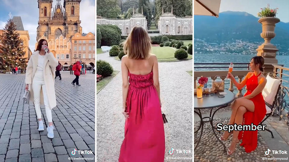 Influencer Barbora Ondrackova shown in various luxurious locations.