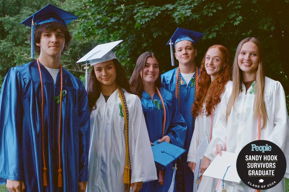 <p><a href="https://www.instagram.com/anjelicajardiel/?hl=en">Anjelica Jardiel </a></p> From left: Sandy Hook 2012 shooting survivors and 2024 high school graduates Henry Terifay, Grace Fischer, Emma Ehrens, Matt Holden, Ella Seaver and Lilly Wasilnak. 