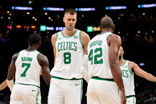 Kristaps Porzingis 'absolutely loves' playing with Al Horford for the  Boston Celtics - Yahoo Sports