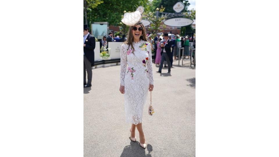 Elizabeth Hurley during day two of Royal Ascot at Ascot Racecourse, Berkshire. Picture date: Wednesday June 19, 2024.