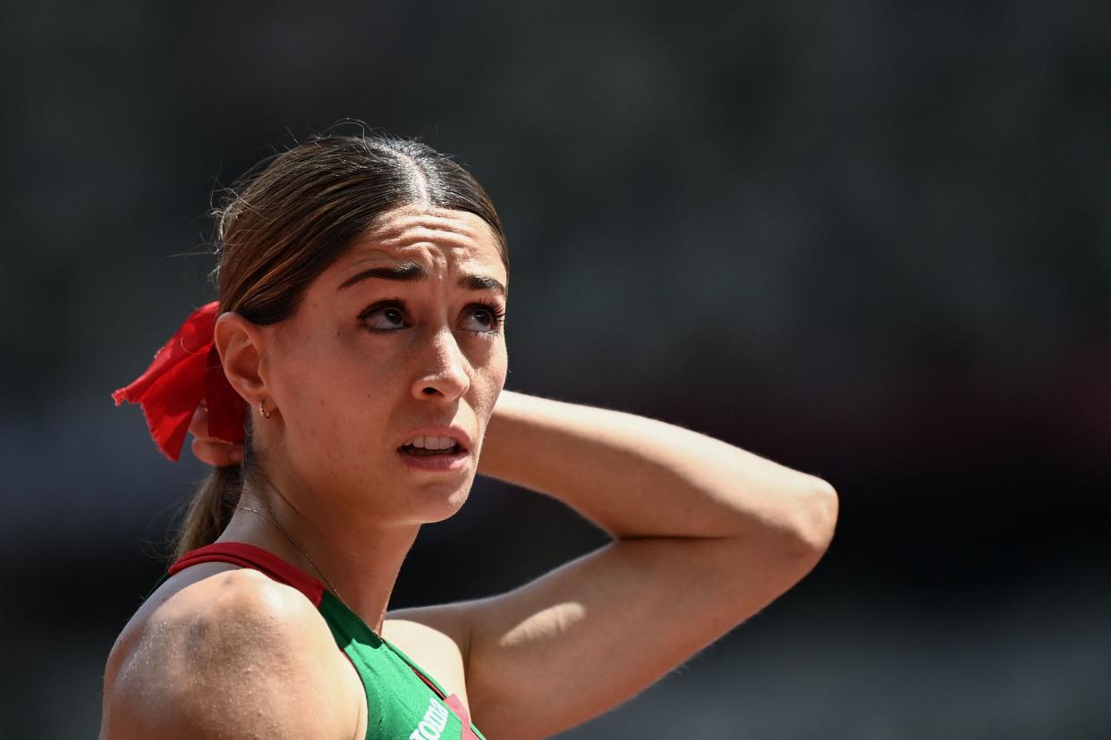 Paola Morán durante su participación en los Juegos Olímpicos de Tokio 2021. (Jewel SAMAD / AFP)
