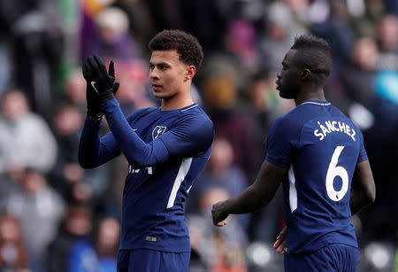 Soccer Football - FA Cup Quarter Final - Swansea City vs Tottenham Hotspur - Liberty Stadium, Swansea, Britain - March 17, 2018 Tottenham's Dele Alli applauds fans after the match Action Images via Reuters/Andrew Couldridge