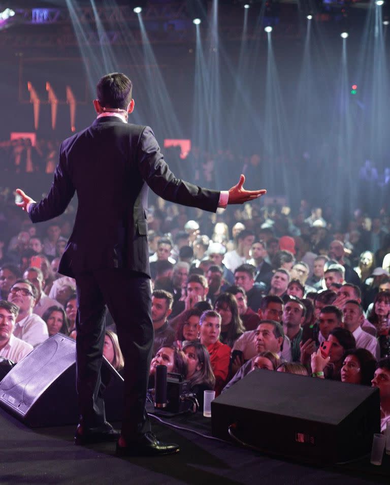 Facundo Moyano, cuando dio su discurso 