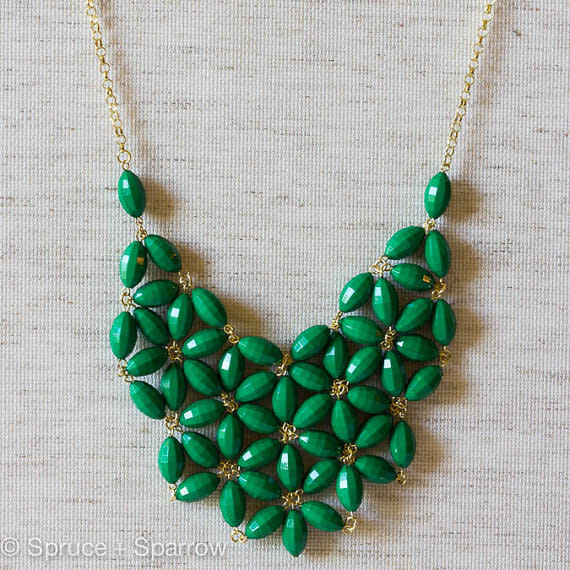 Emerald Green Statement Necklace