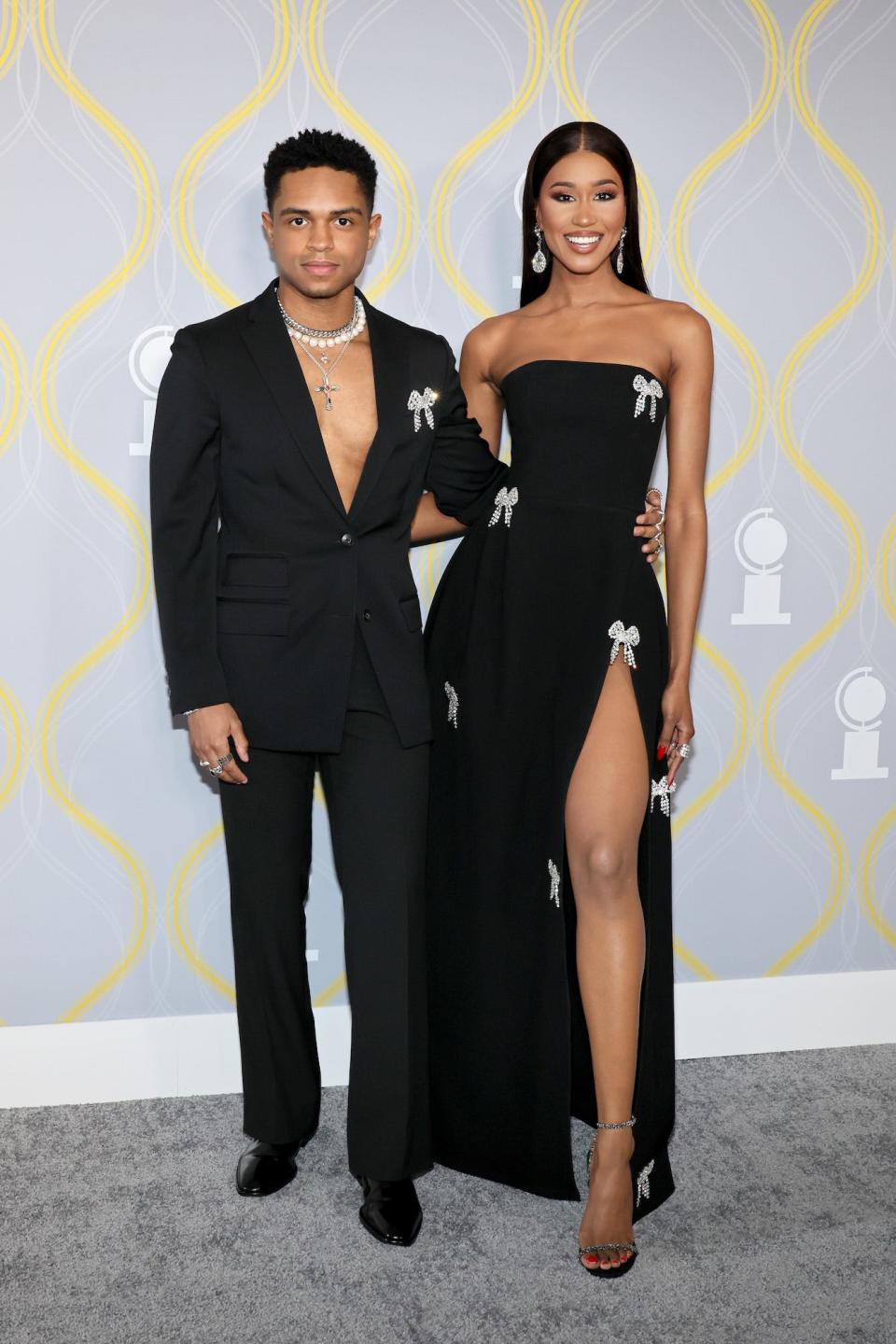 Roman Banks and Andreia Gibau at the Tony Awards on June 12, 2022.