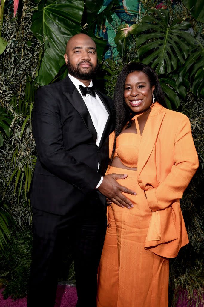 uzp aduba and robert sweeting at the 76th annual tony awards