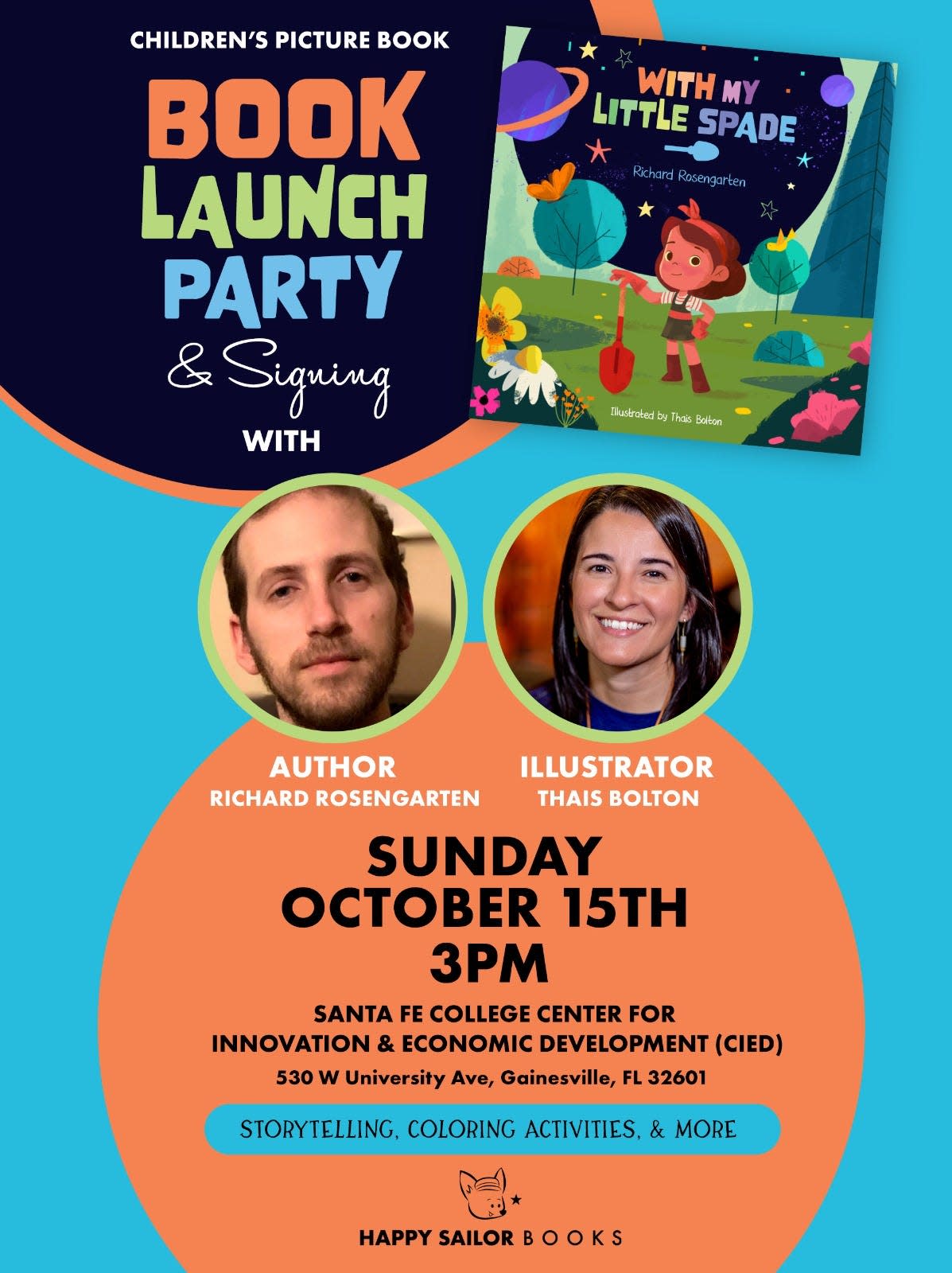 Beginning at 3 p.m. Oct. 15, author Richard Rosengarten will fill the room at the Santa Fe Center for Innovation and Economic Development with free storytelling and poetry.