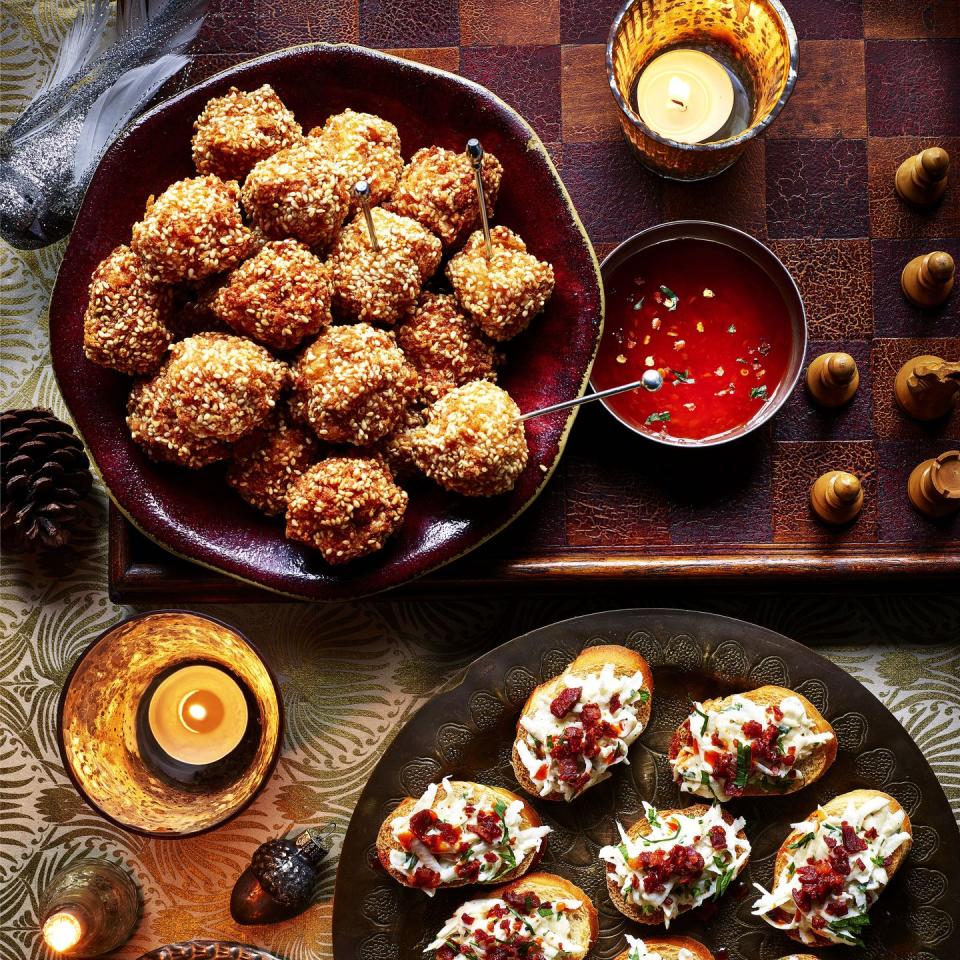 best canape recipes sesame prawn balls