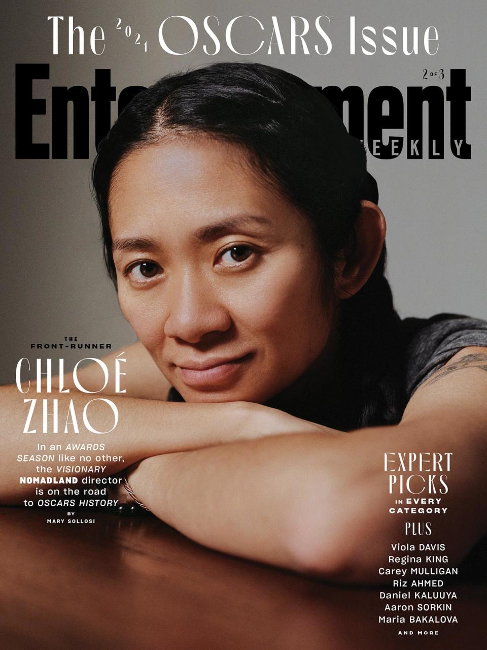 Chloé Zhao's EW Oscars issue cover