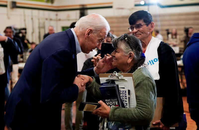Democratic 2020 U.S. presidential candidate and former U.S. vice president Joe Biden attends a campaign event in Las Vegas