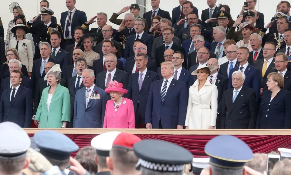 <p>During President Trump's state visit to the U.K., he commemorated the 75th anniversary of the D-Day landings, in Portsmouth alongside Queen Elizabeth and many other world leaders.</p>