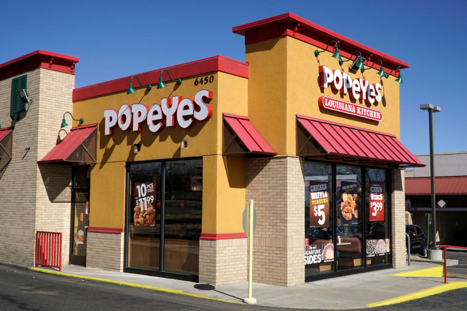 Popeyes restaurant is pictured in Westminster, Colorado, U.S. February 22, 2017. REUTERS/Rick Wilking