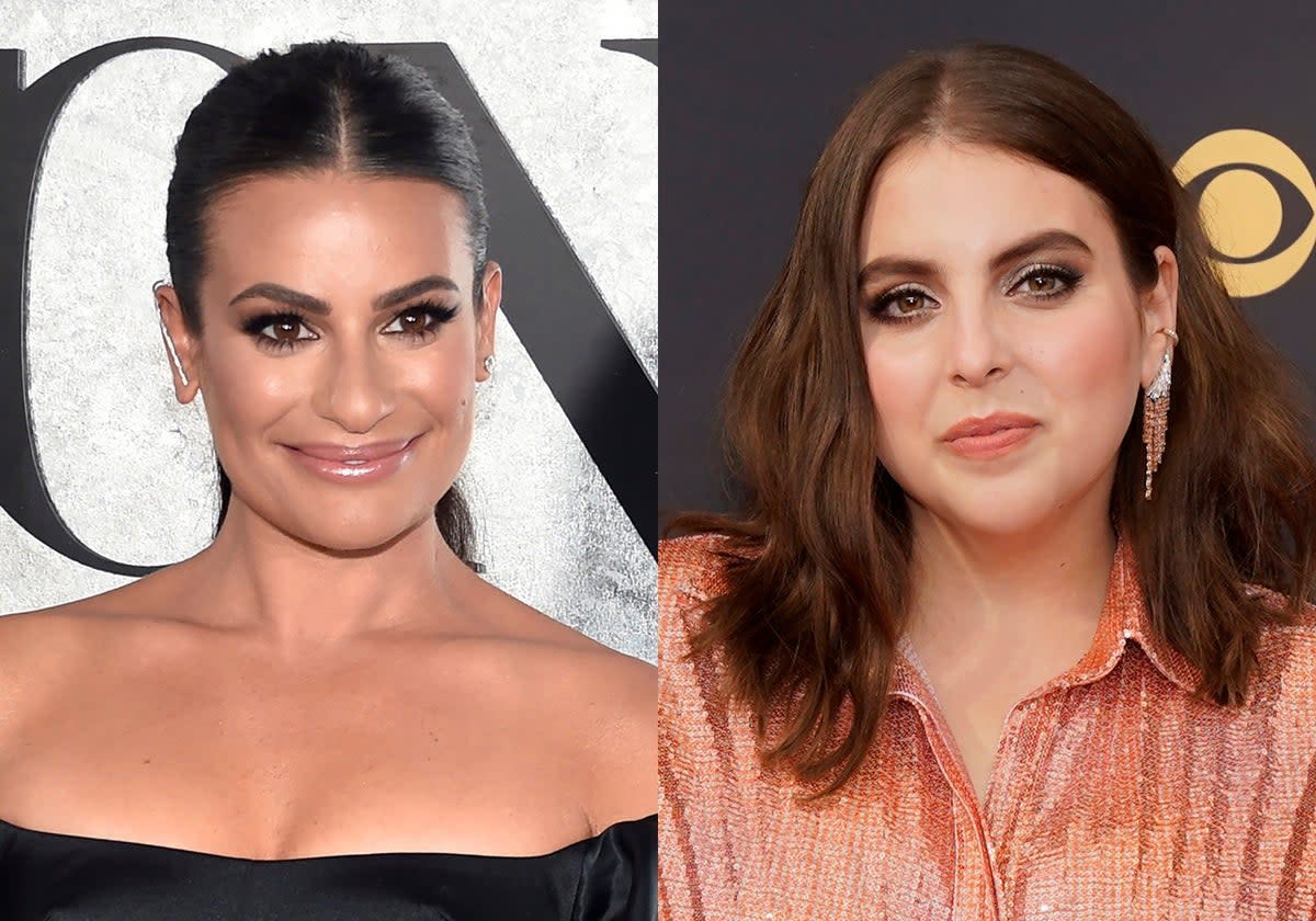 Lea Michele and Beanie Feldstein (AP)