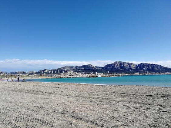 Plage du Prado is a manmade beach (Helen Coffey)